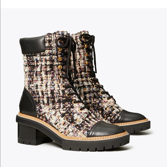 Sa 65m Tory Burch Miller Tweed Lug Sole 
